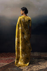 Lara Lime Satin Silk Saree