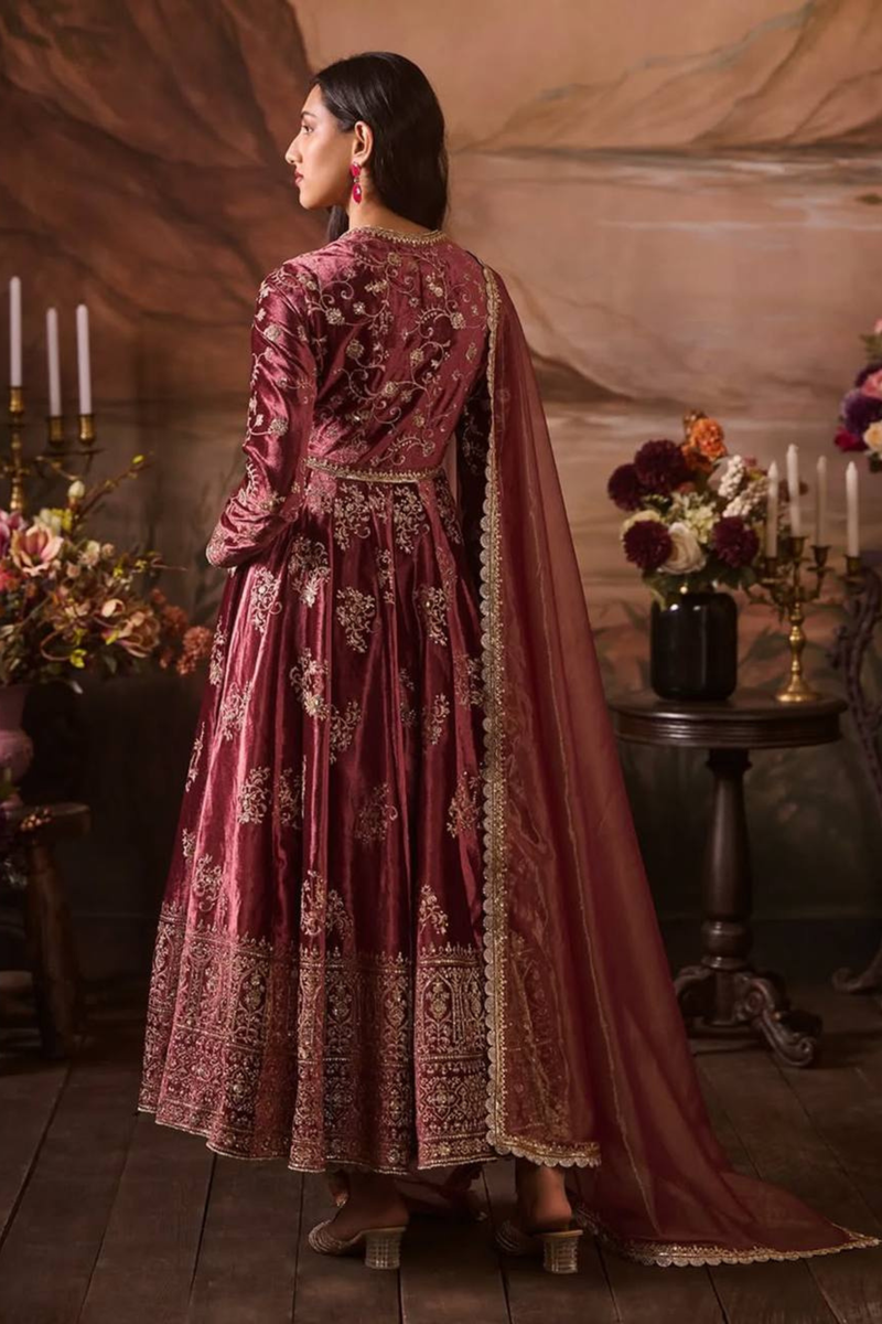 Step into effortless charm with our exclusive 3-piece Anarkali set