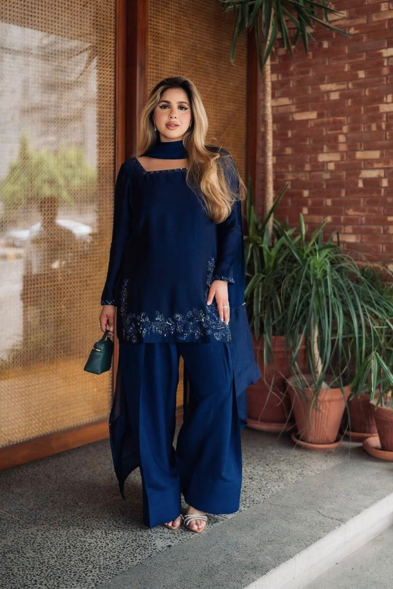 Step into graceful sophistication with our latest Farshi Suit Set