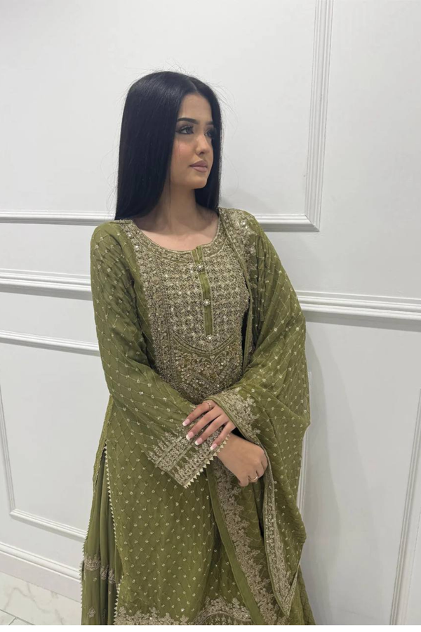 Experience the elegance of our all-new 3-piece Sharara Set