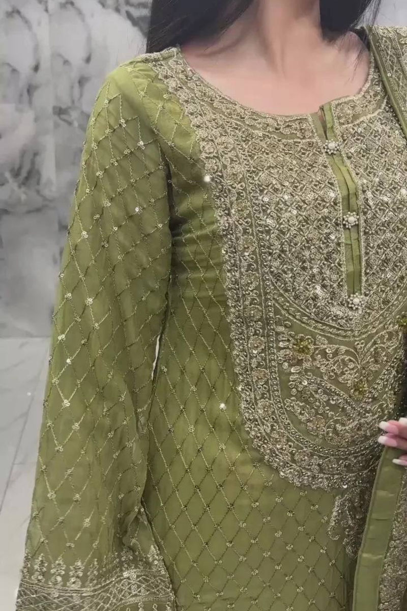 Experience the elegance of our all-new 3-piece Sharara Set