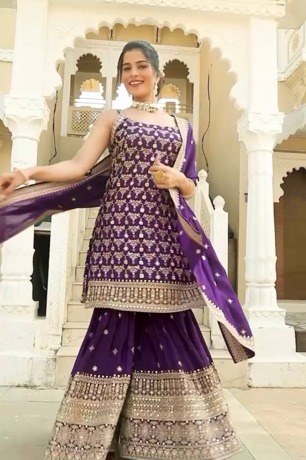 Step into elegance with our latest Designer Sharara Set