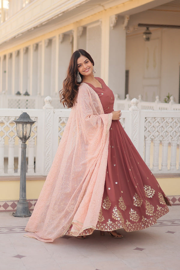Premium Designer Readymade Gown with Dupatta