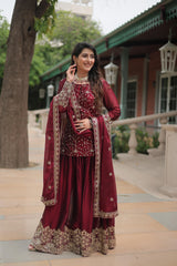Premium designer Kurti-Plazzo-Dupatta set