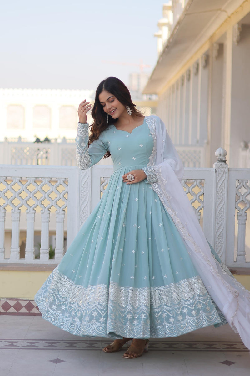 Designer Gown with Dupatta
