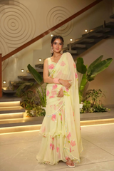 Mehfil Mint Premium Embroidered Lehenga Saree