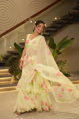 Mehfil Mint Premium Embroidered Lehenga Saree