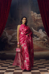 Lara Lime Satin Silk Saree
