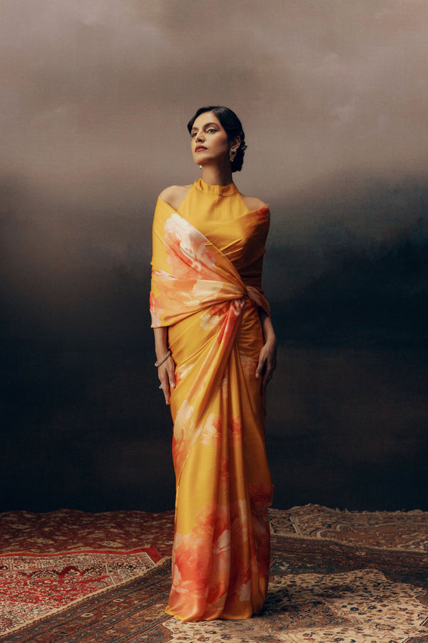 Roma Fuschia Satin Silk Saree