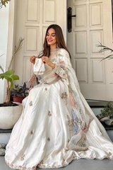 EXCLUSIVE DESIGNER 3-PIECE SEQUIN EMBROIDERED GOWN SET(imp)