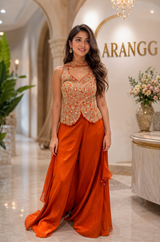 Sunset Royale Embroidered Indo-Western Set