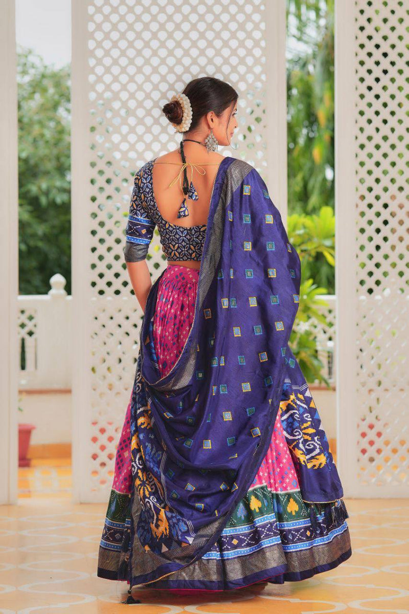 Embrace the perfect fusion of tradition and contemporary style with this stunning Tussar Silk Lehenga Choli.