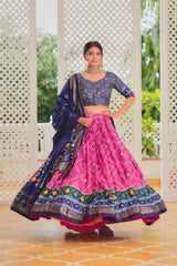 Embrace the perfect fusion of tradition and contemporary style with this stunning Tussar Silk Lehenga Choli.