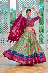 This lehenga set brings together the best of both worlds—intricate craftsmanship with modern charm.