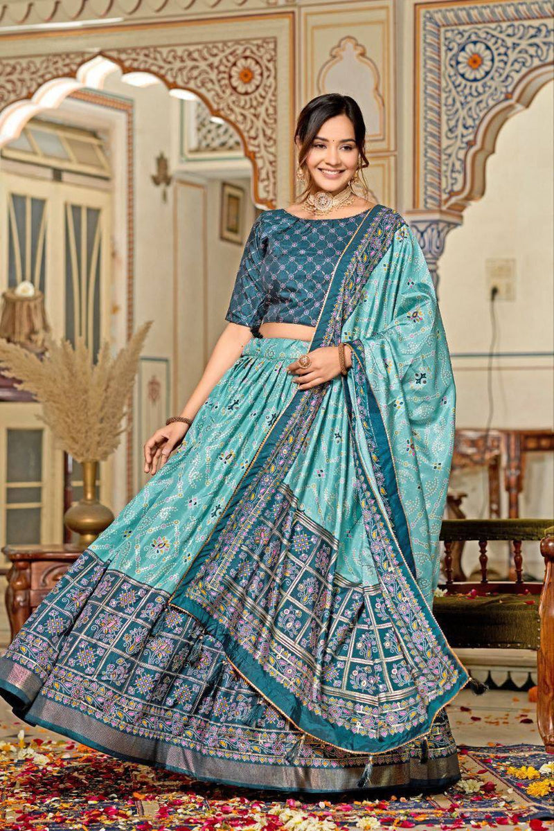 Indulge in the luxurious charm of Tussar Silk, where intricate Minakari designs meet the brilliance of foil print