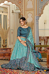 Indulge in the luxurious charm of Tussar Silk, where intricate Minakari designs meet the brilliance of foil print