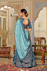 Indulge in the luxurious charm of Tussar Silk, where intricate Minakari designs meet the brilliance of foil print