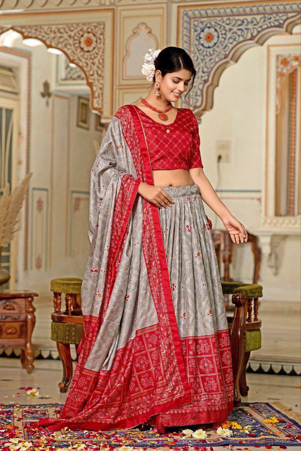 This beautifully crafted lehenga set is designed to celebrate femininity